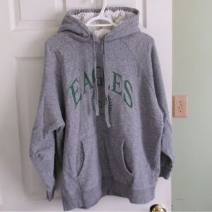 Gray Philadelphia Eagles Hoodie with Green Print